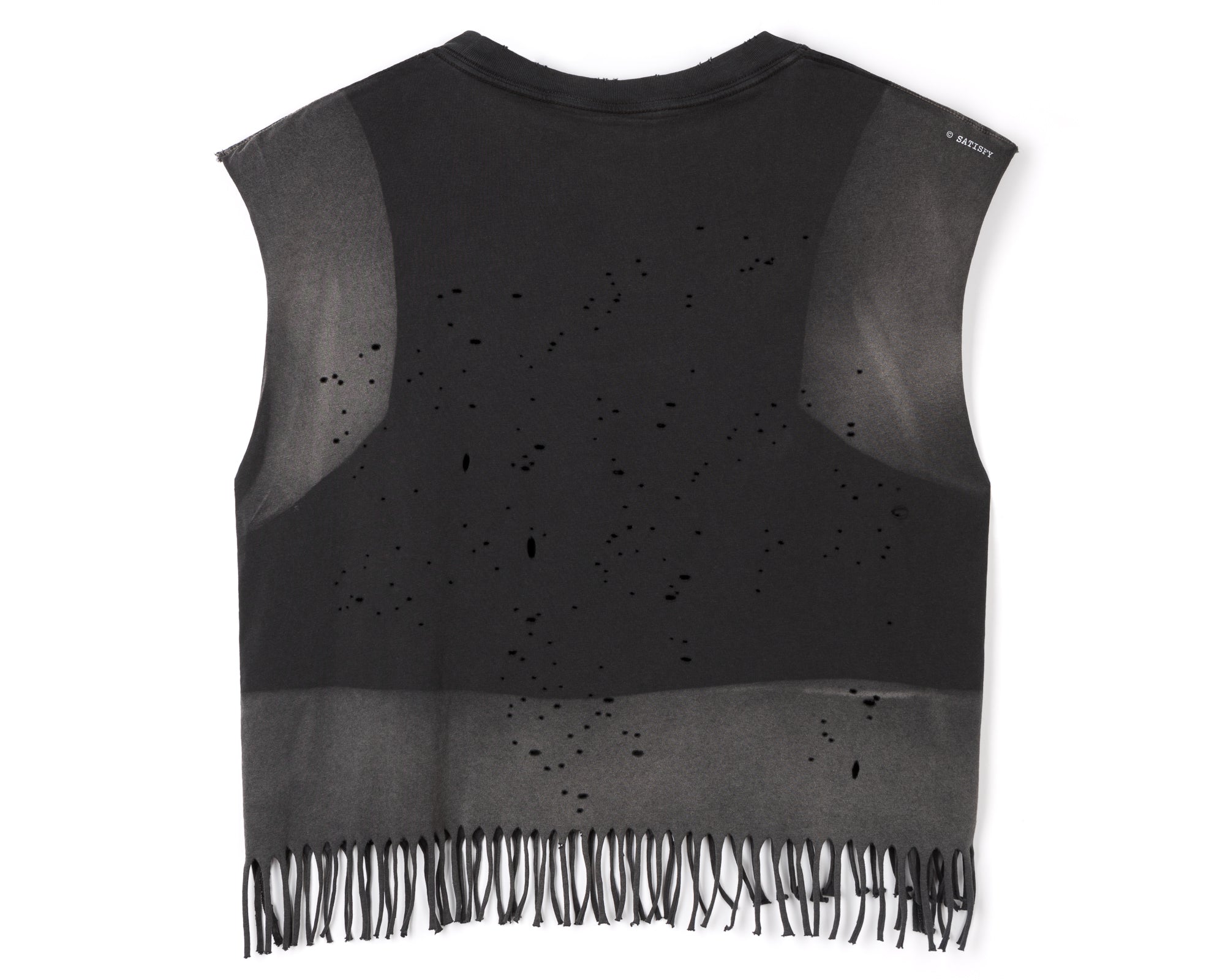 MothTech™ Cropped Fringed Muscle Tee