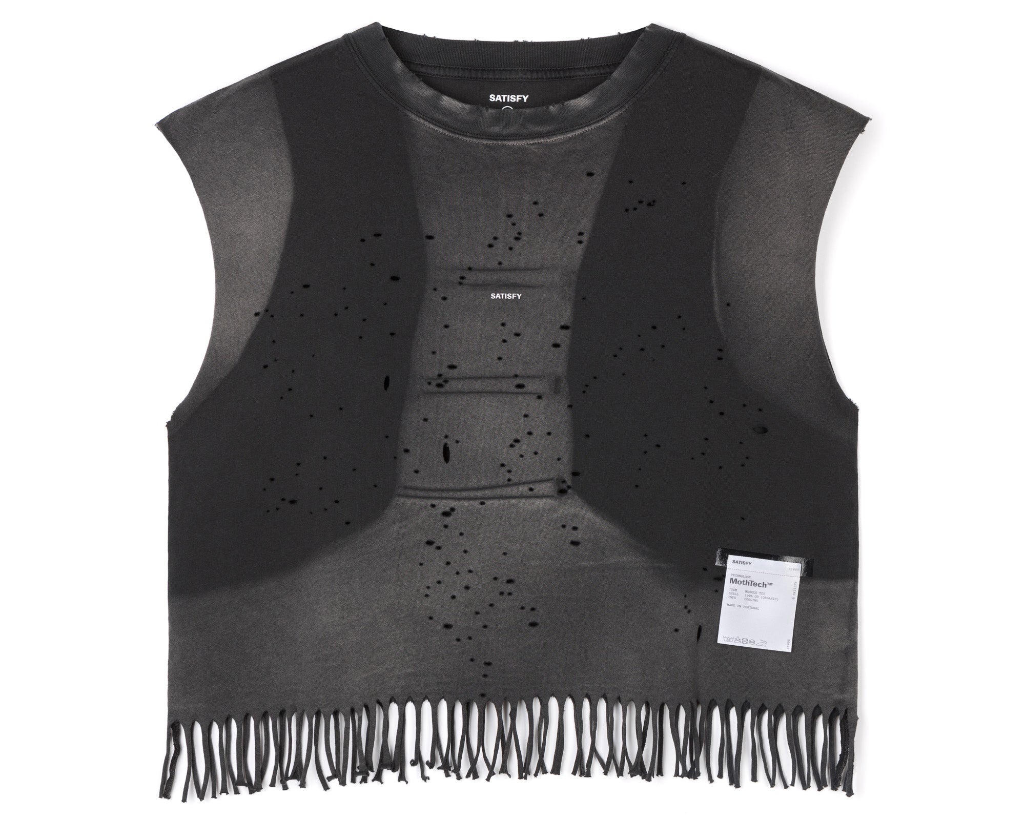 MothTech™ Cropped Fringed Muscle Tee