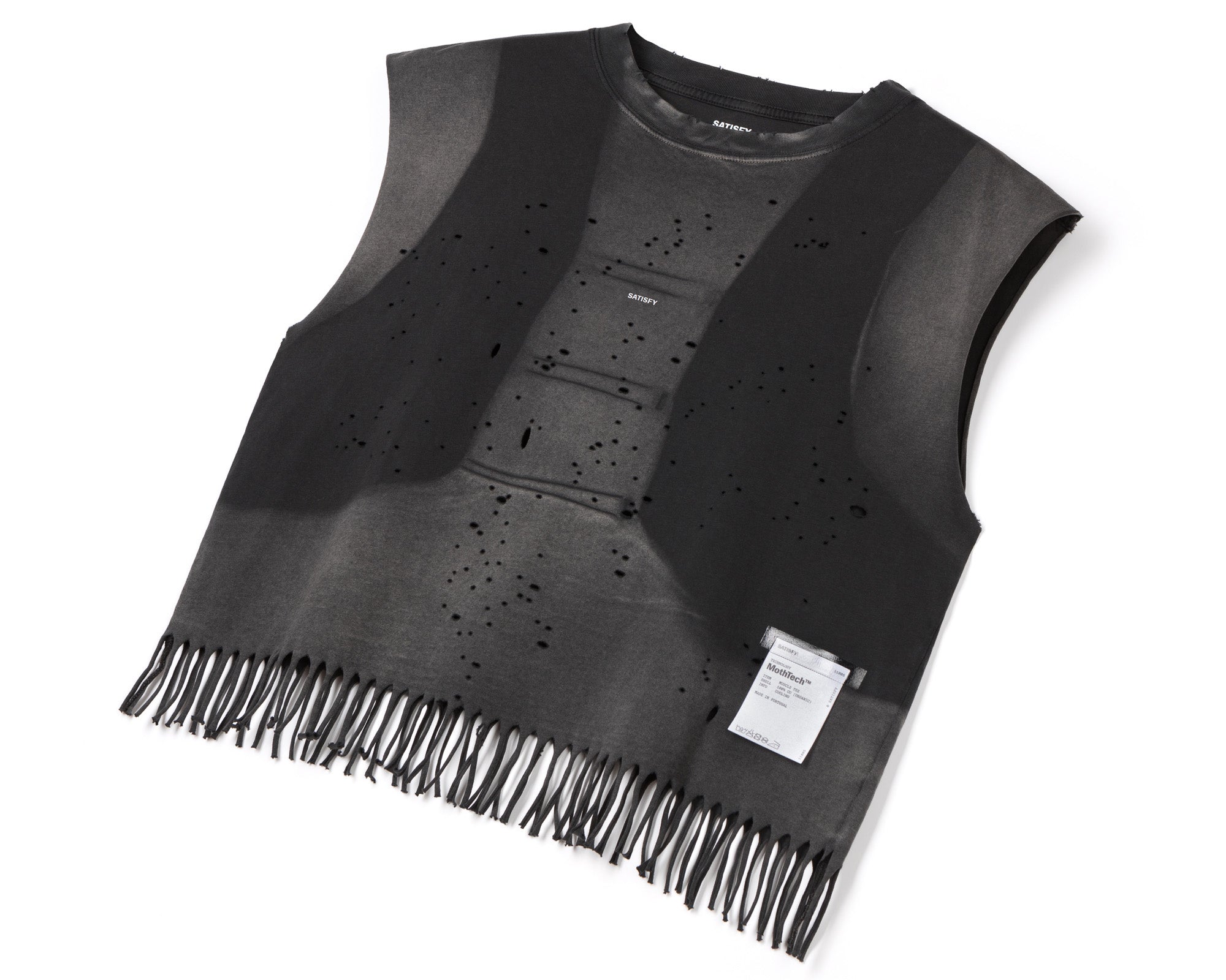 MothTech™ Cropped Fringed Muscle Tee