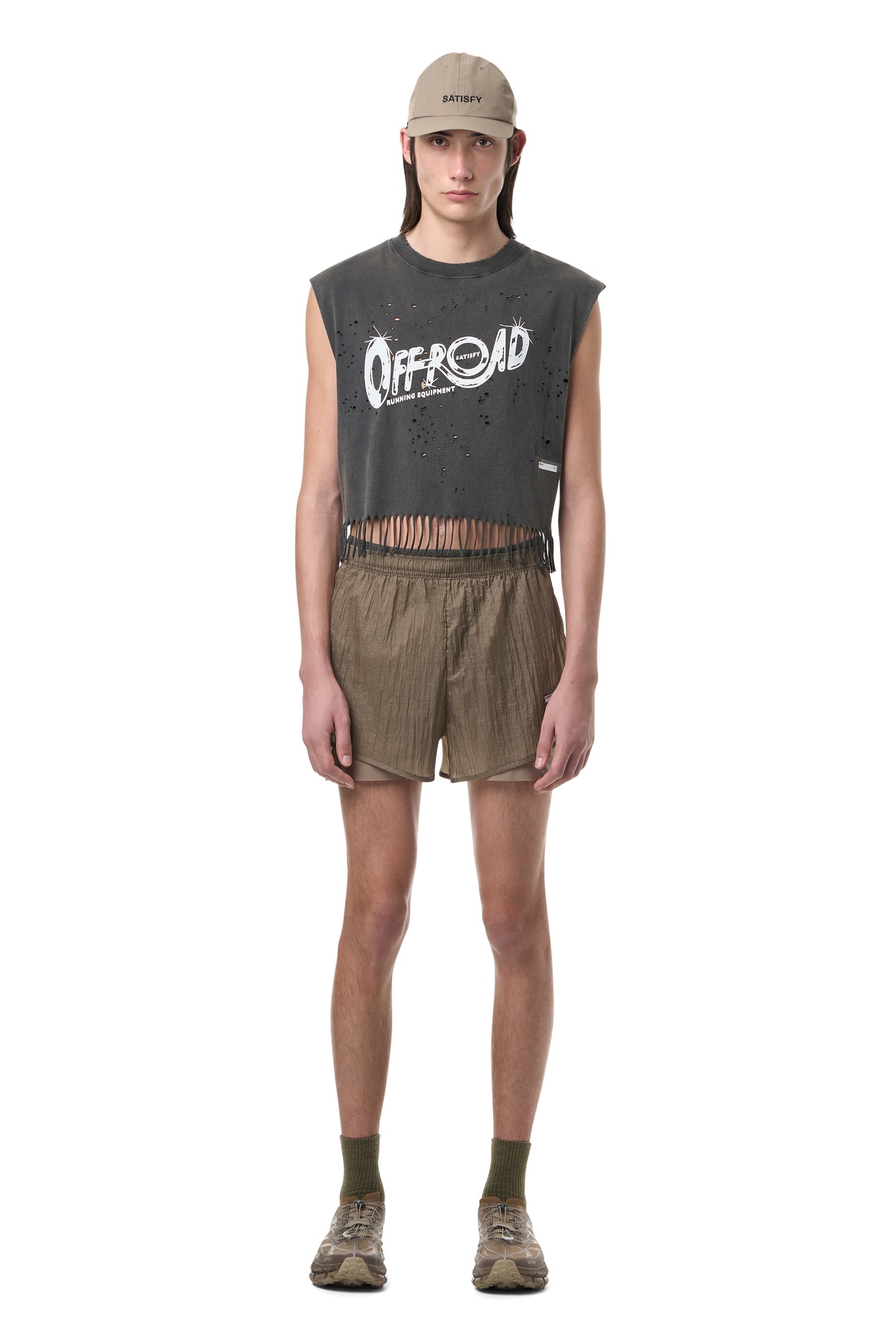 MothTech™ Cropped Fringed Muscle Tee