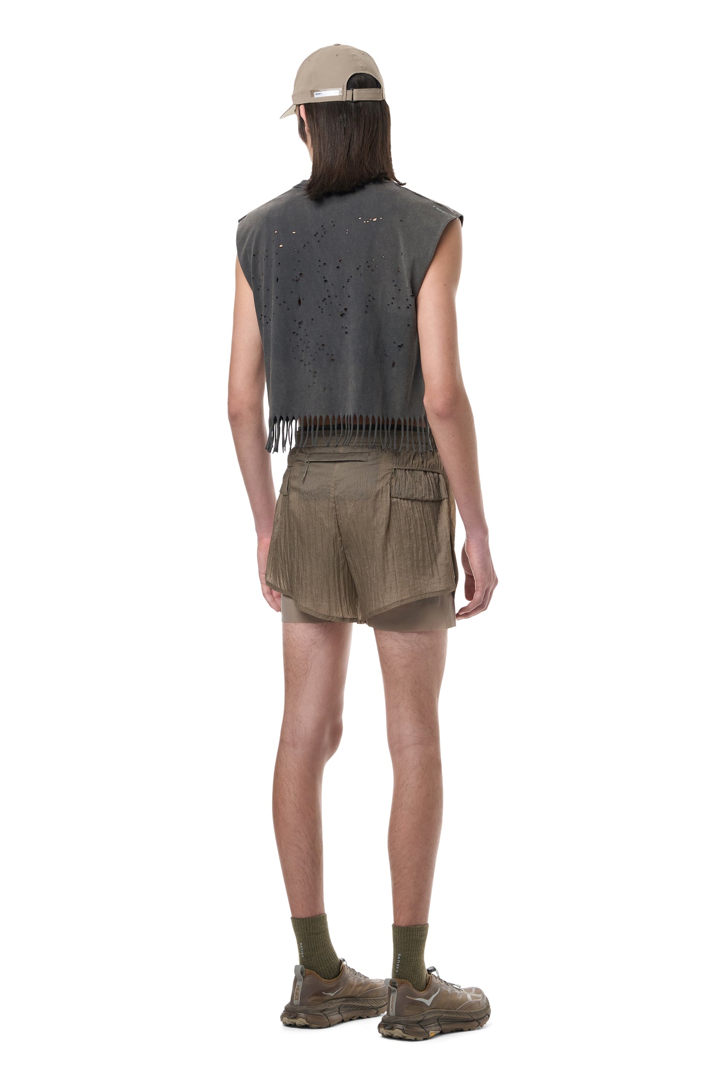 MothTech™ Cropped Fringed Muscle Tee
