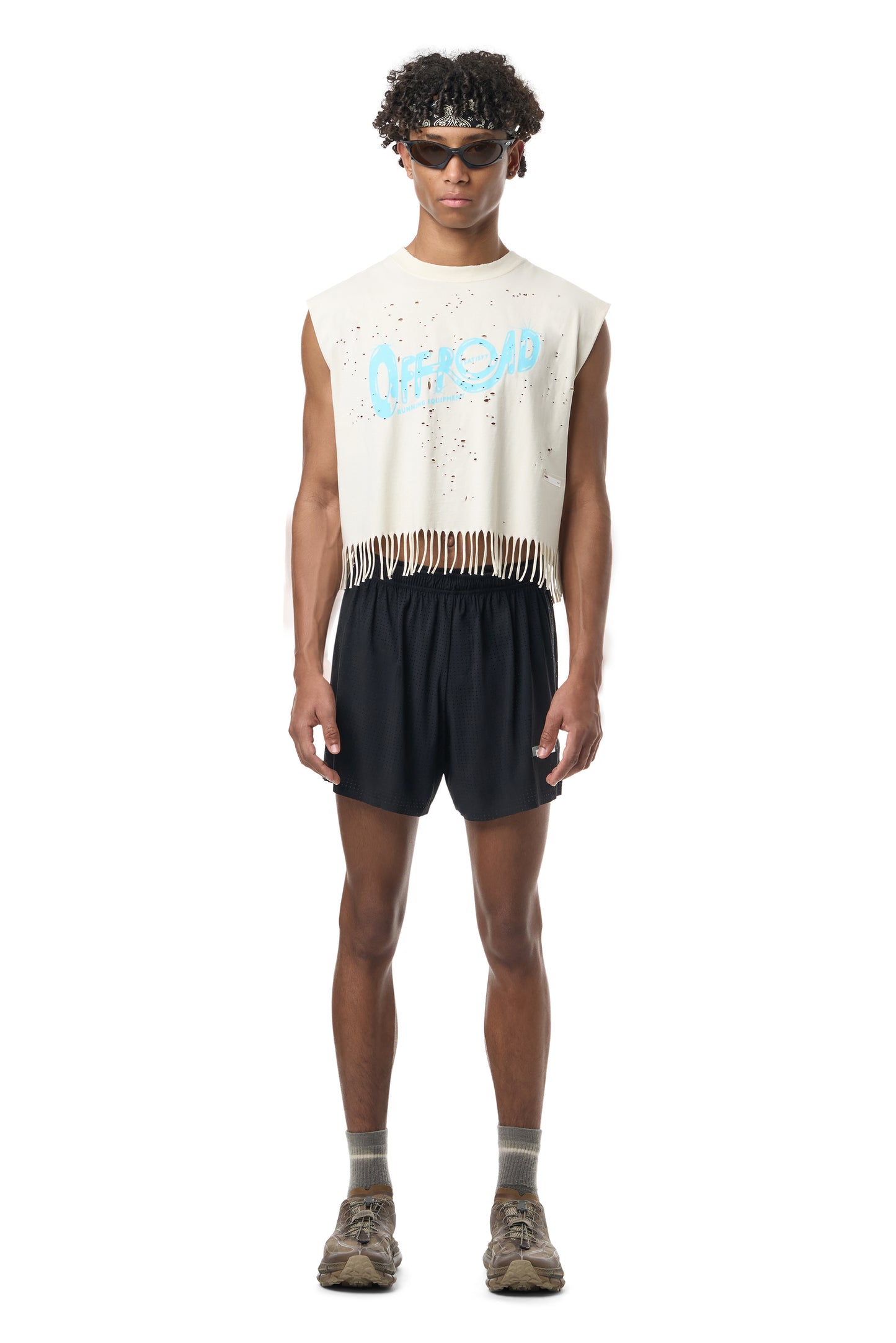 MothTech™ Cropped Fringed Muscle Tee