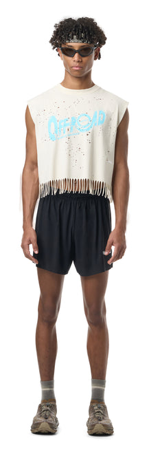MothTech™ Cropped Fringed Muscle Tee