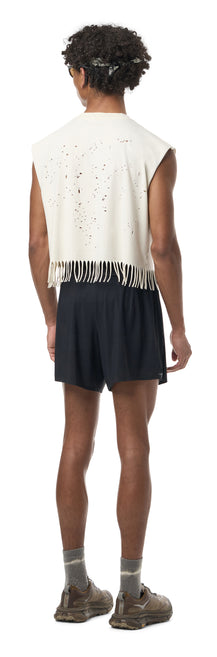 MothTech™ Cropped Fringed Muscle Tee
