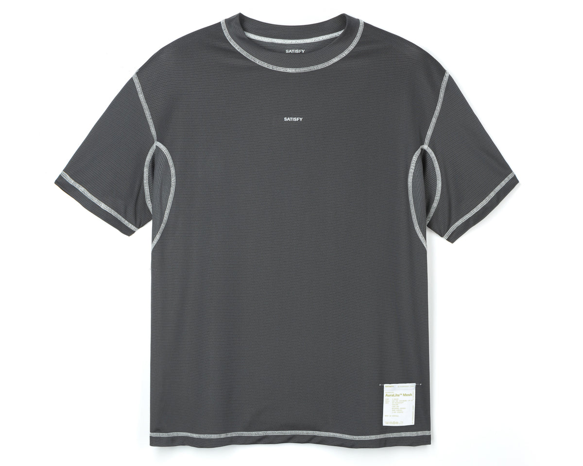 【SATIIIZ】Hiant Mesh Printed T-Shirt SATIIIZ】Hiant Mesh Printed T-Shirt Oversized Fit Printed