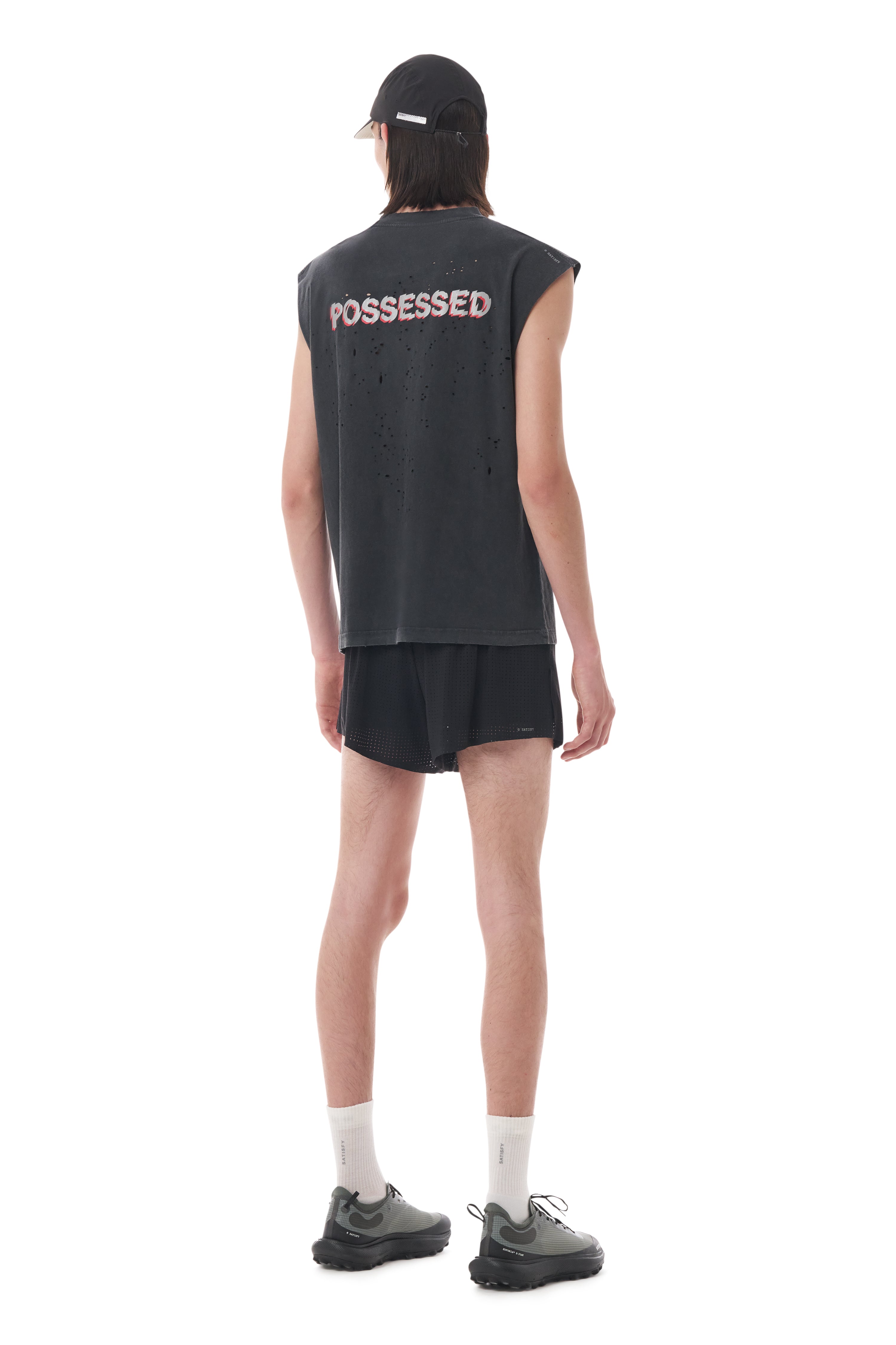 SATISFY RUNNING MothTech Muscle Tee サイズS Satisfy Running MothTech Muscle T-Shirt (Organic) - Pigment
