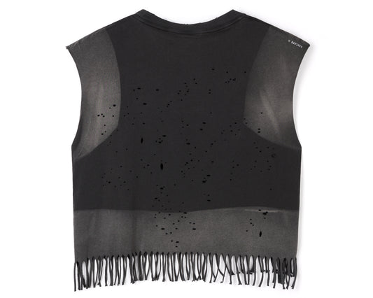 MothTech™ Cropped Fringed Muscle Tee