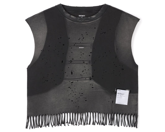 MothTech™ Cropped Fringed Muscle Tee