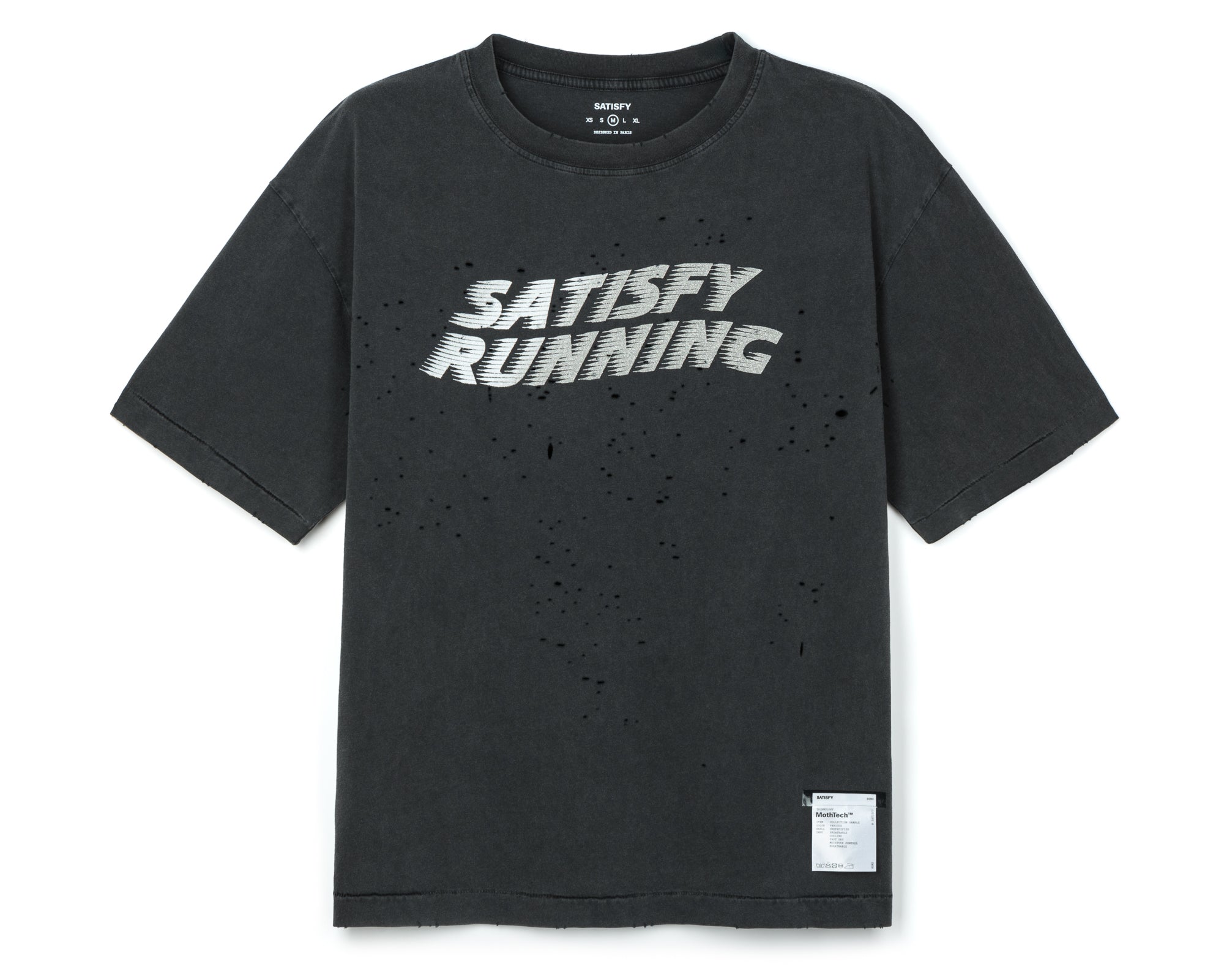 トップス SATISFY MOTHTECH T AGED BLACK LG2 MothTech™ T-Shirt – SATISFY