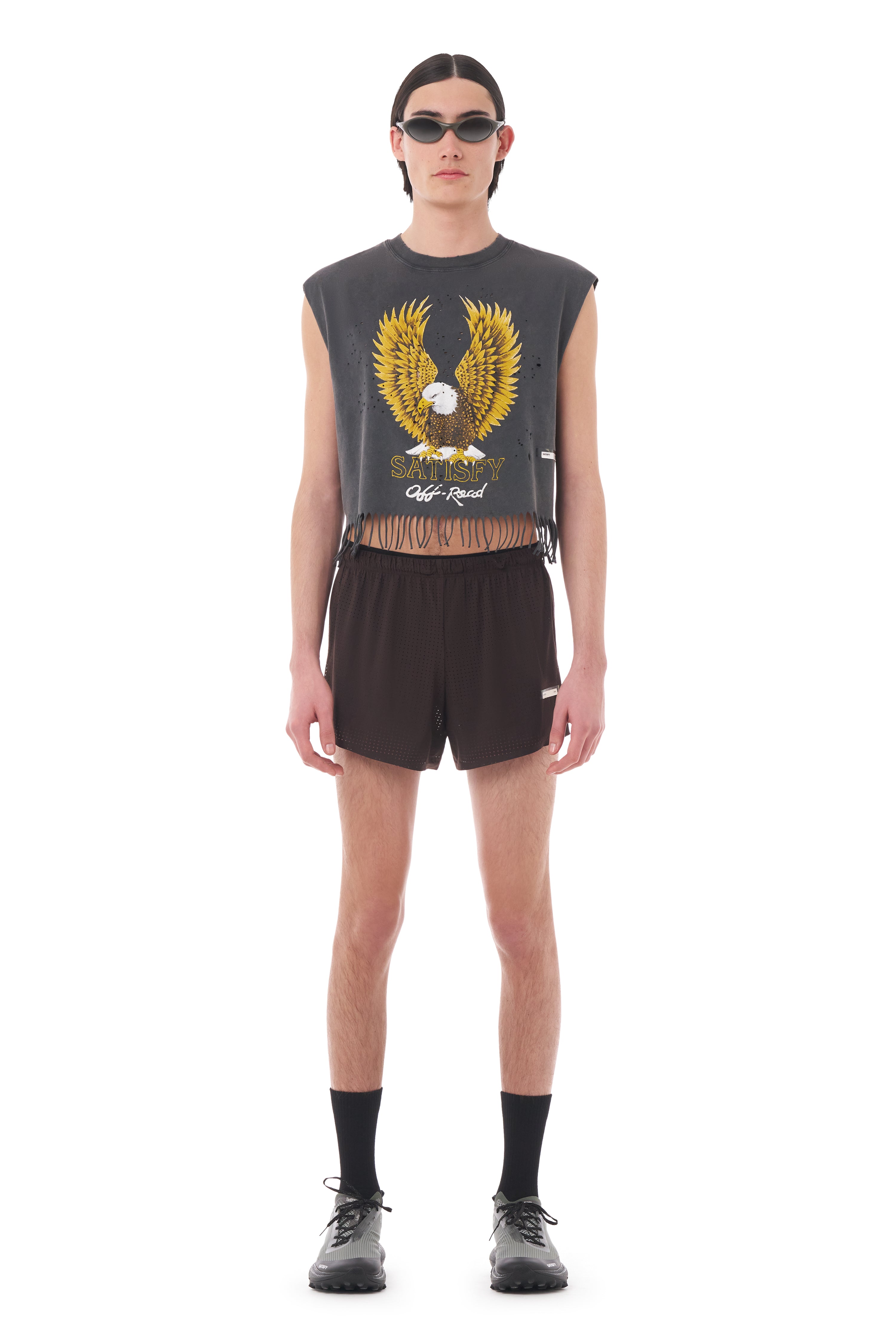 MothTech™ Cropped Fringed Muscle Tee