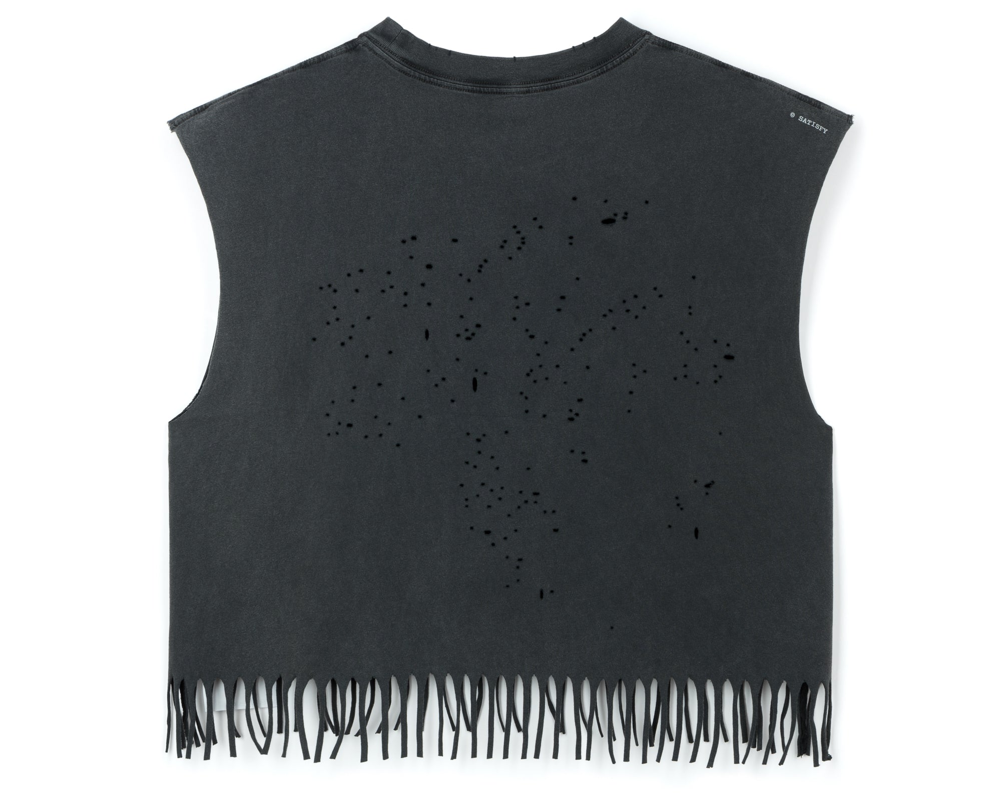 MothTech™ Cropped Fringed Muscle Tee