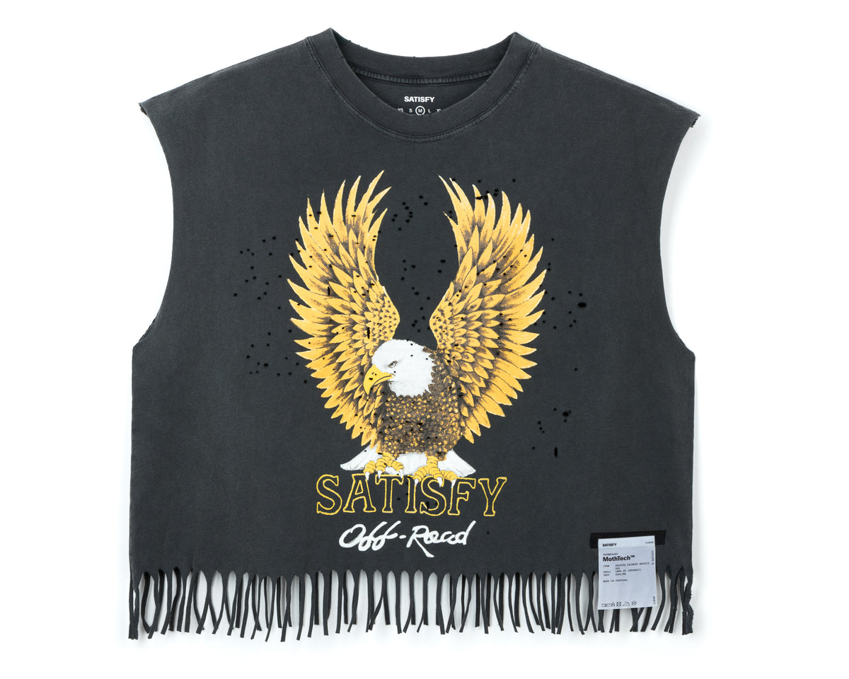 MothTech™ Cropped Fringed Muscle Tee