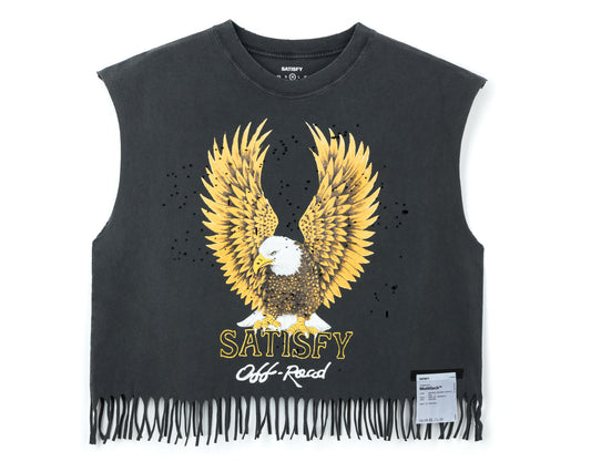 MothTech™ Cropped Fringed Muscle Tee