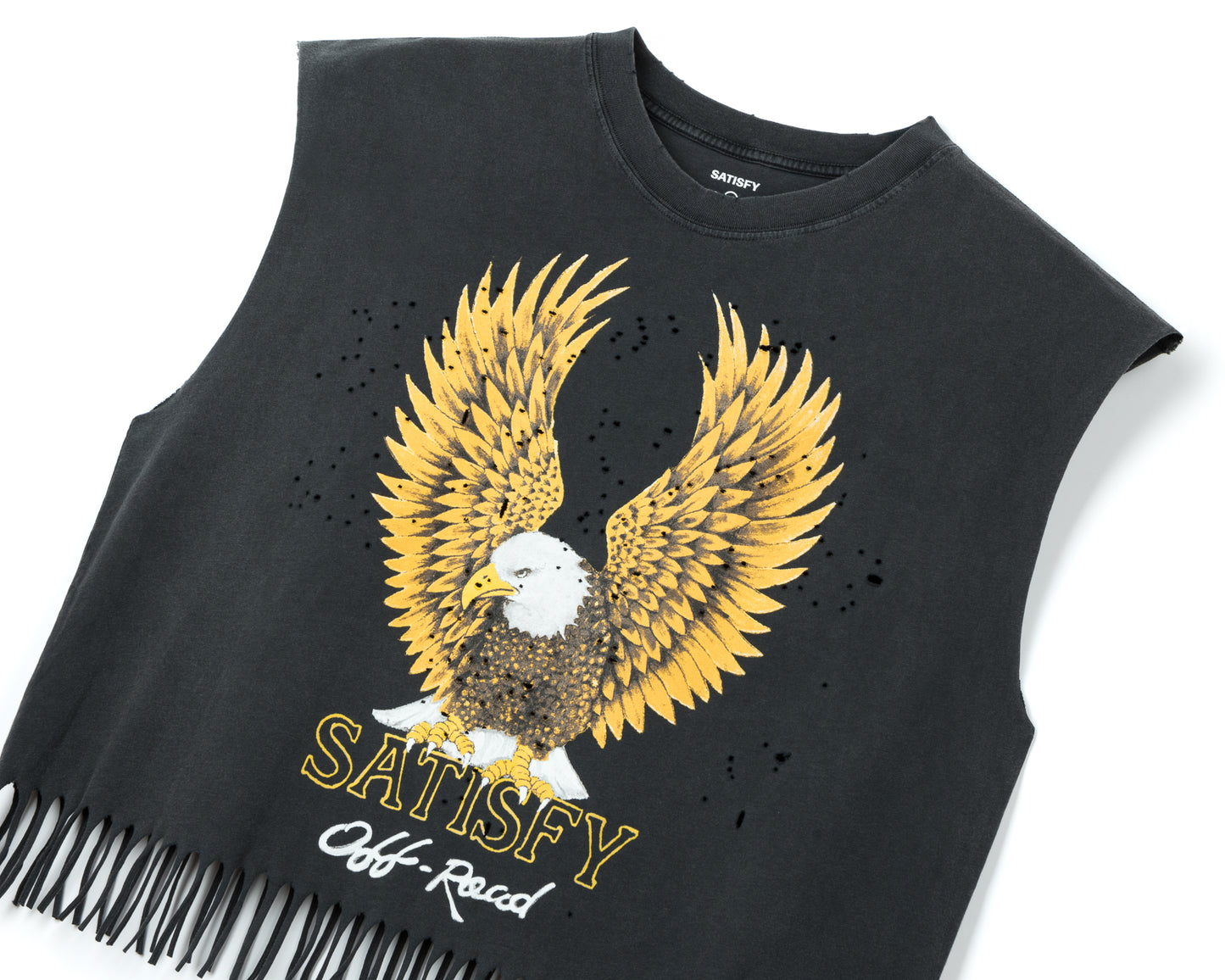 MothTech™ Cropped Fringed Muscle Tee