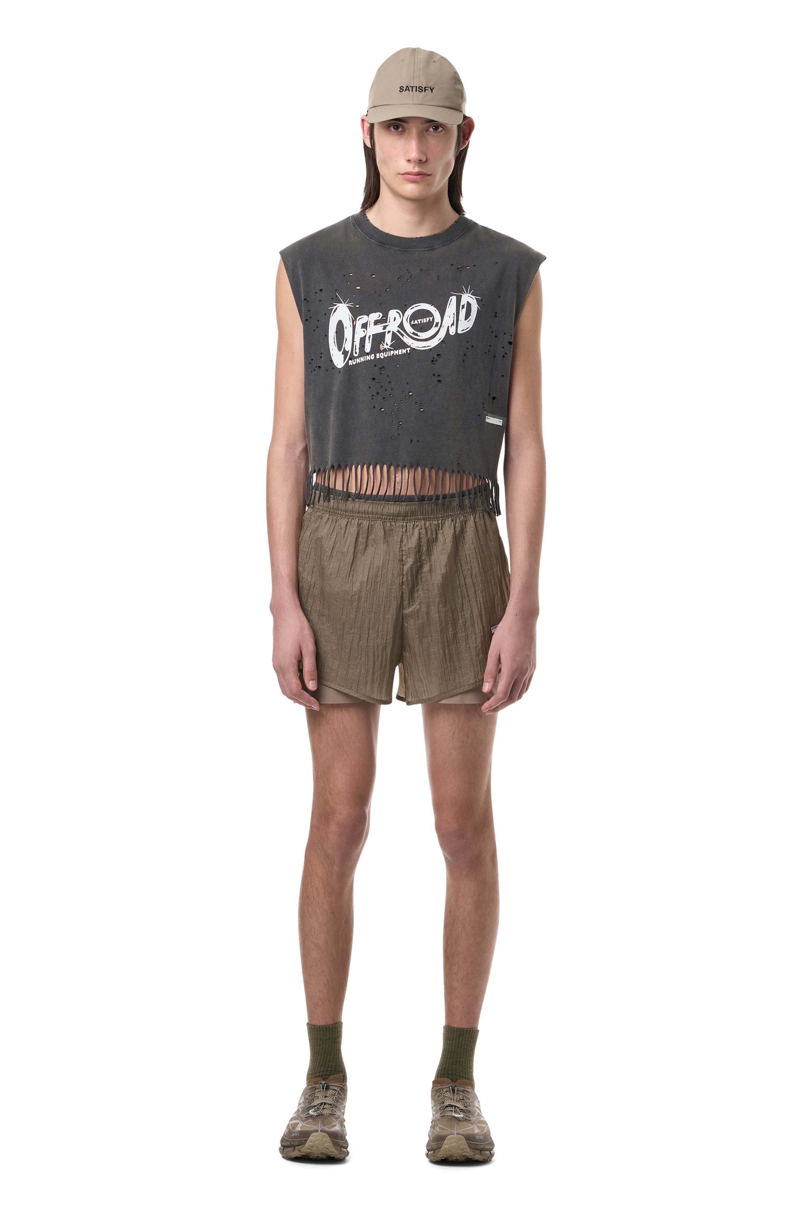 MothTech™ Cropped Fringed Muscle Tee