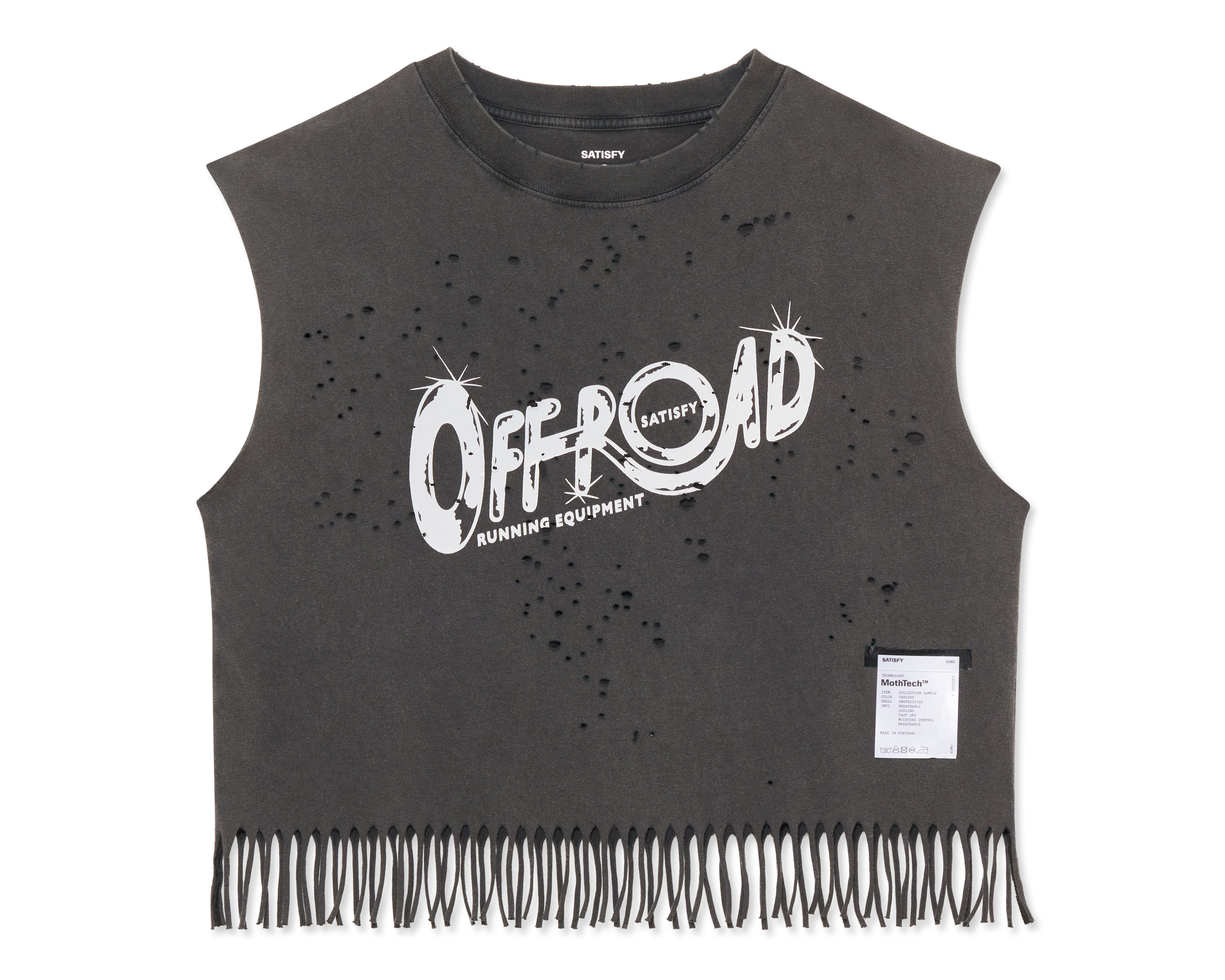 MothTech™ Cropped Fringed Muscle Tee