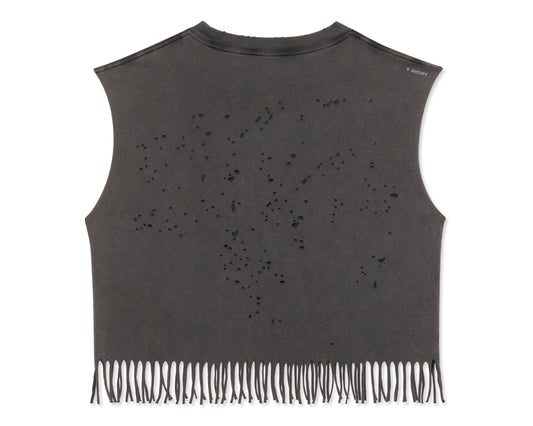 MothTech™ Cropped Fringed Muscle Tee
