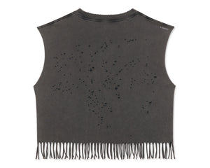 MothTech™ Cropped Fringed Muscle Tee