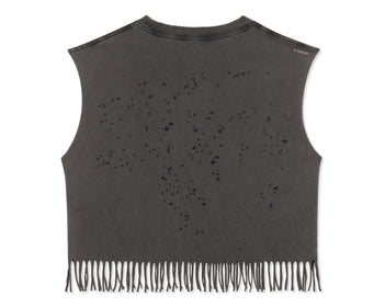 MothTech™ Cropped Fringed Muscle Tee
