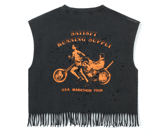 10-Year MothTech™ Cropped Fringed Muscle Tee