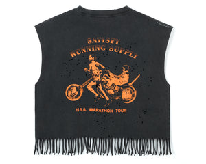 10-Year MothTech™ Cropped Fringed Muscle Tee