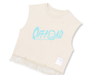 MothTech™ Cropped Fringed Muscle Tee