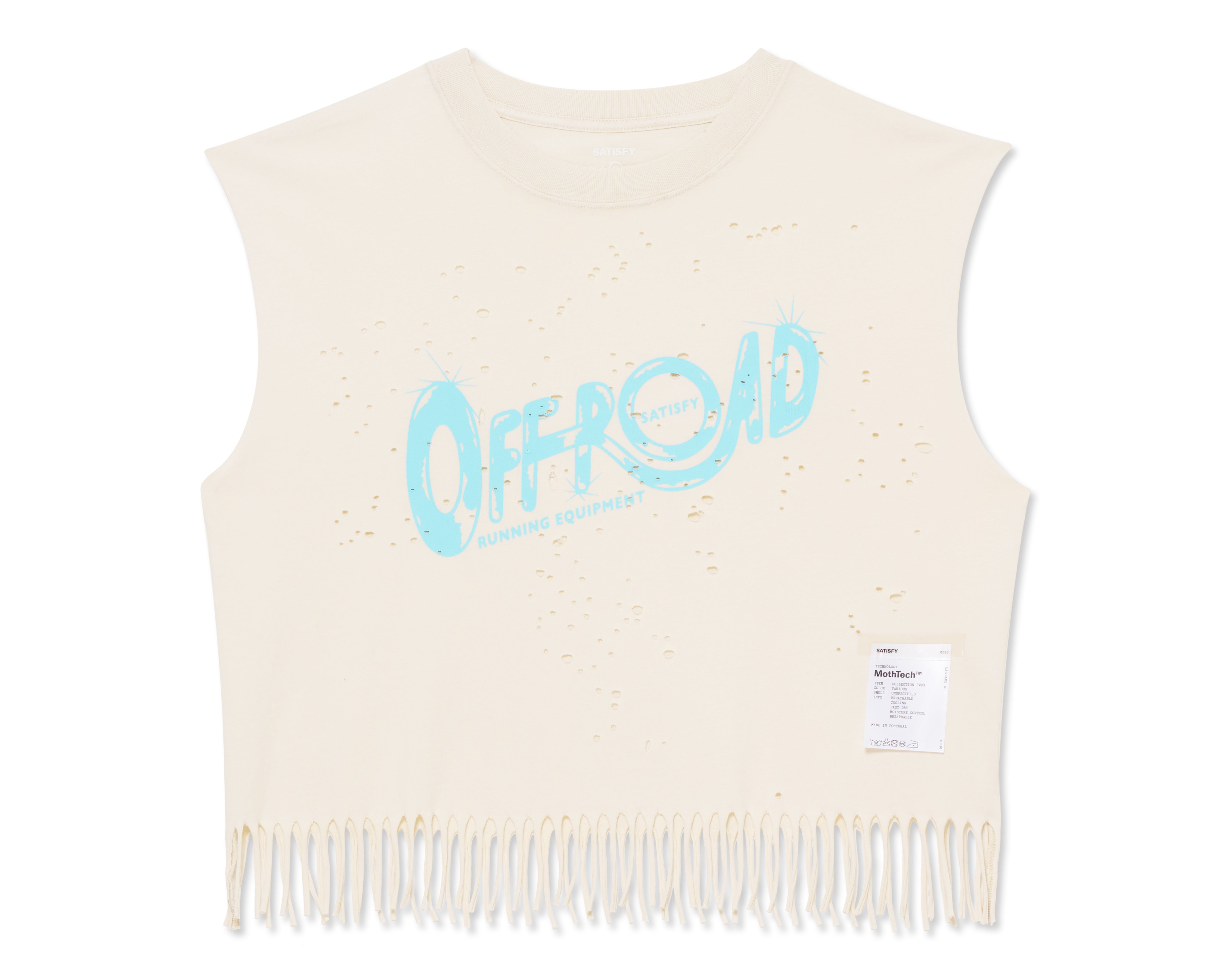 MothTech™ Cropped Fringed Muscle Tee