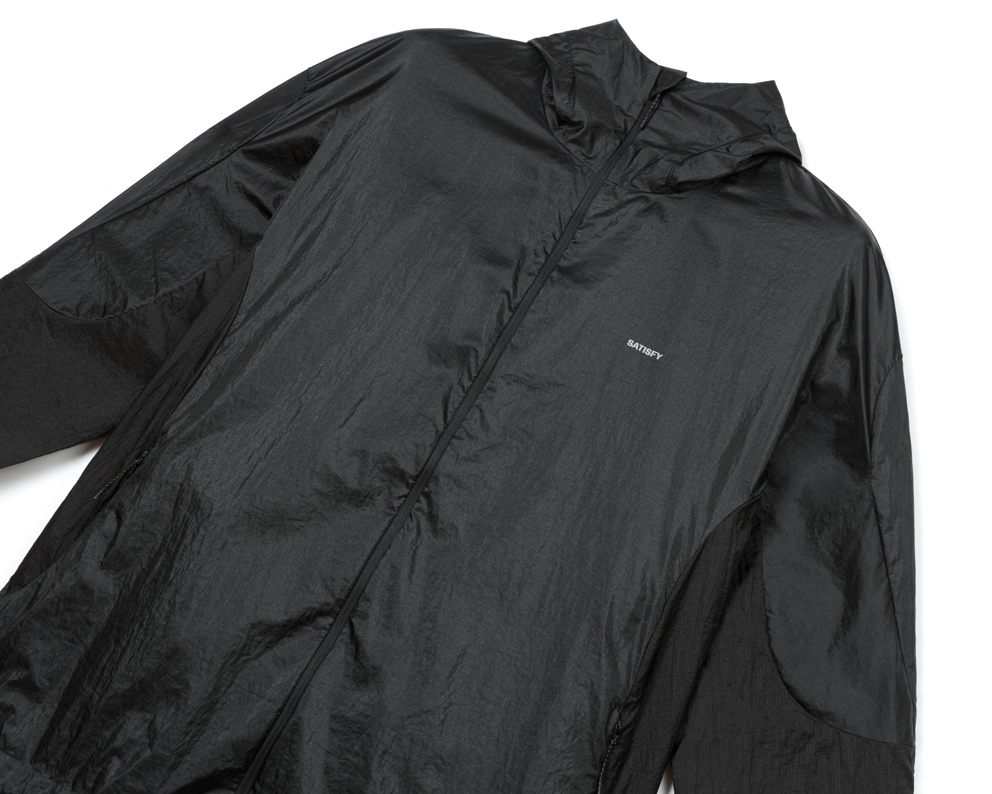 Satisfy Pertex® Diamond Fuse ウィンドブレーカー黒M Pertex® Diamond Fuse Windbreaker – SATISFY