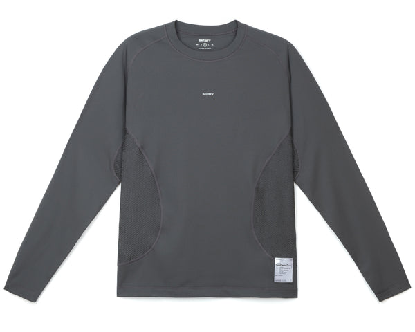 トップス STRONG 006 THERMAL BLACK Black Long Sleeve Performance T-Shirt