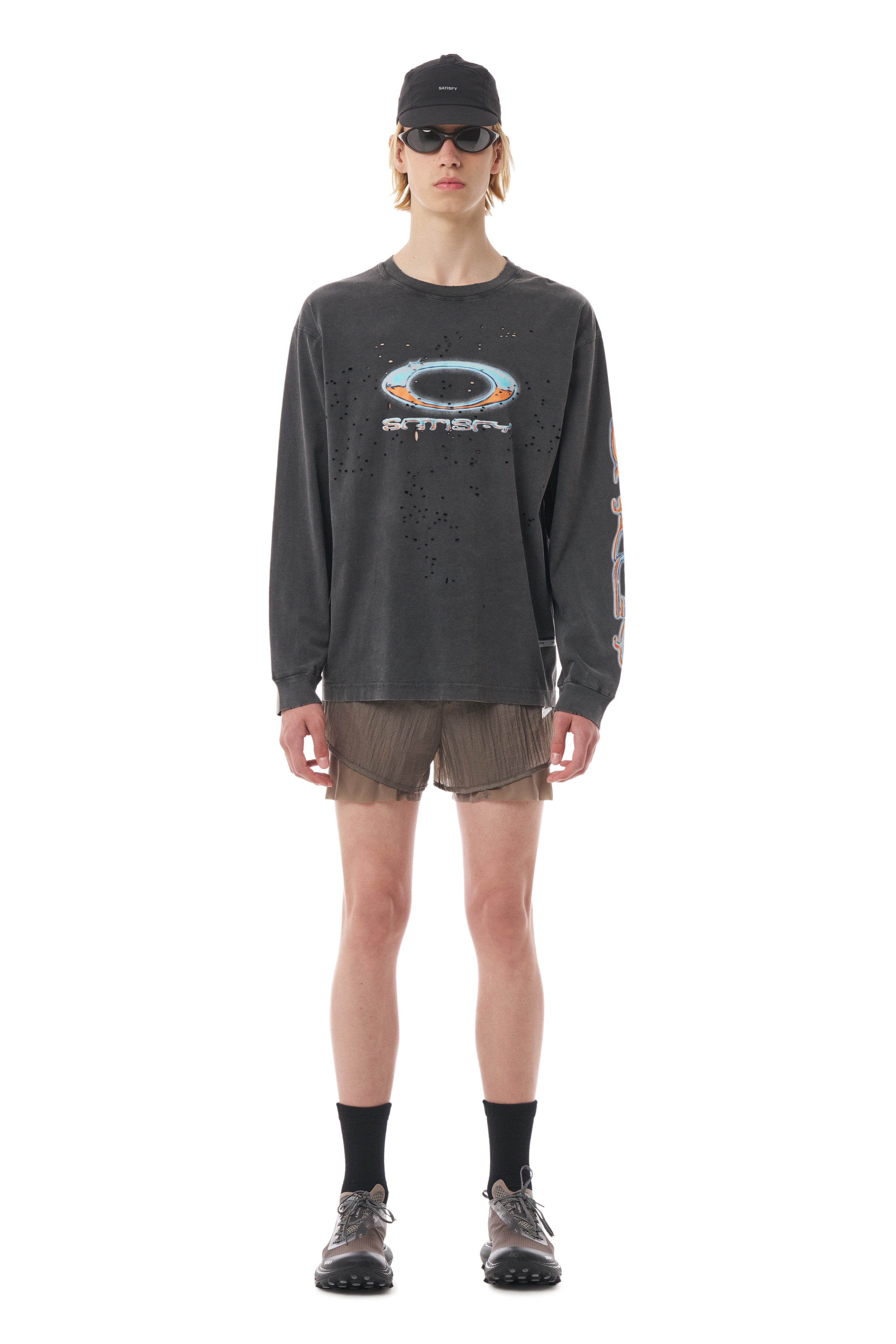 macchat マチャット　print long T shirt グレー プリントロングTシャツ（グレー） | MACHATT ONLINE STORE