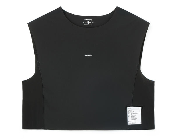 SATISFY ブラック タンクトップ Justice™ Trail Cropped Muscle Tee - Black – SATISFY