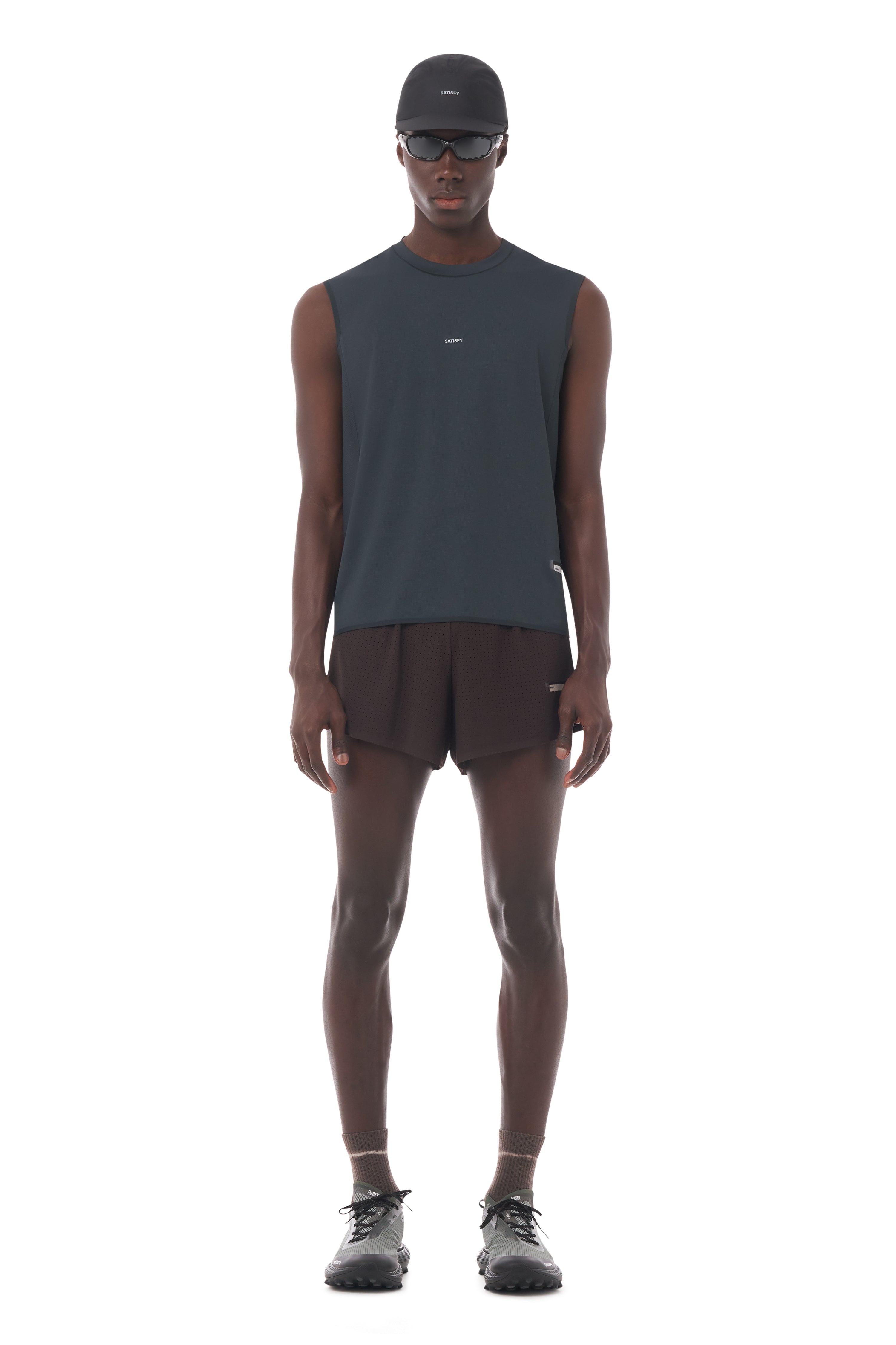 トップス satisfy AuraLite Muscle Tee AuraLite™ UV Muscle Tee - Black – SATISFY