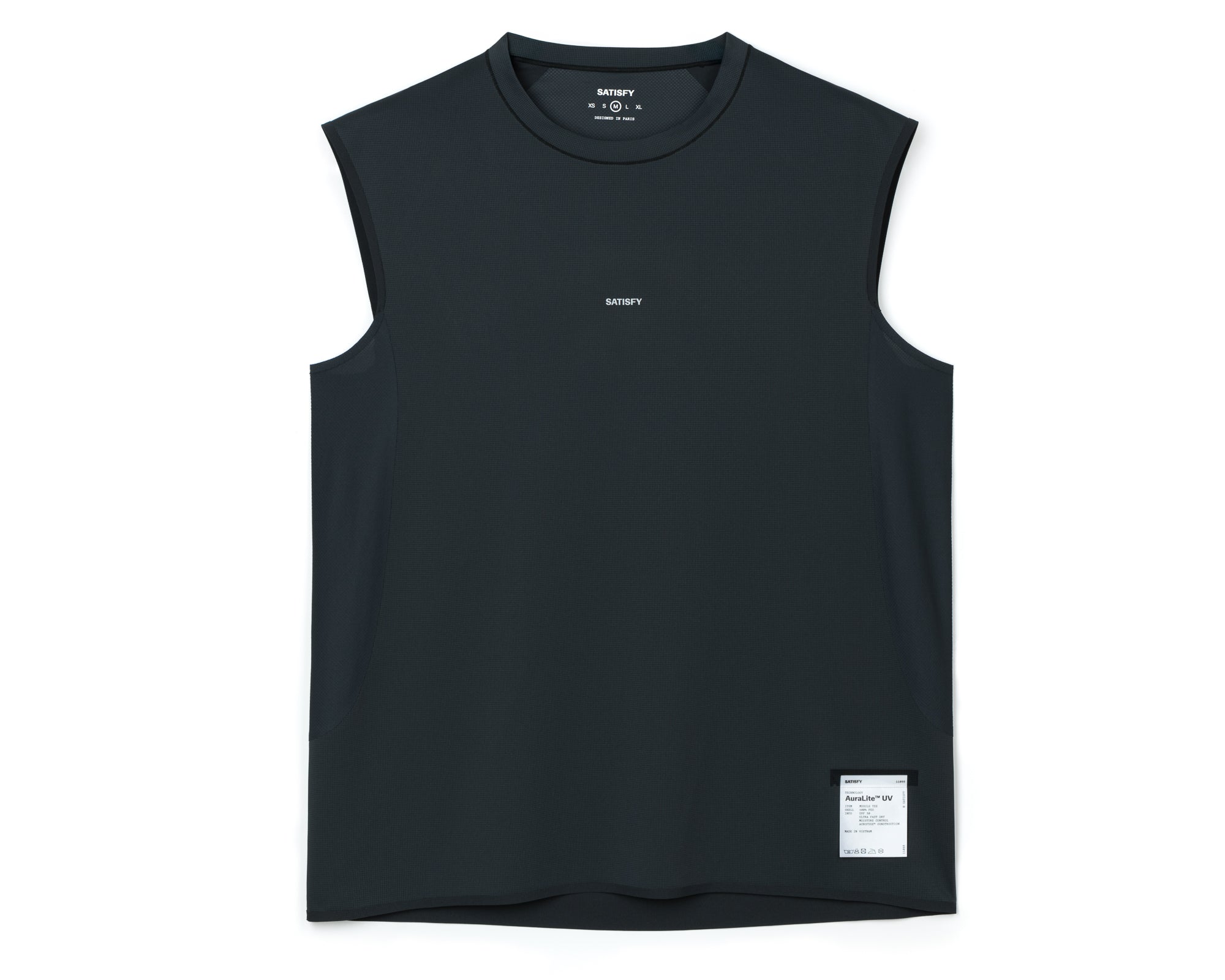 トップス satisfy AuraLite Muscle Tee AuraLite™ UV Muscle Tee - Black – SATISFY