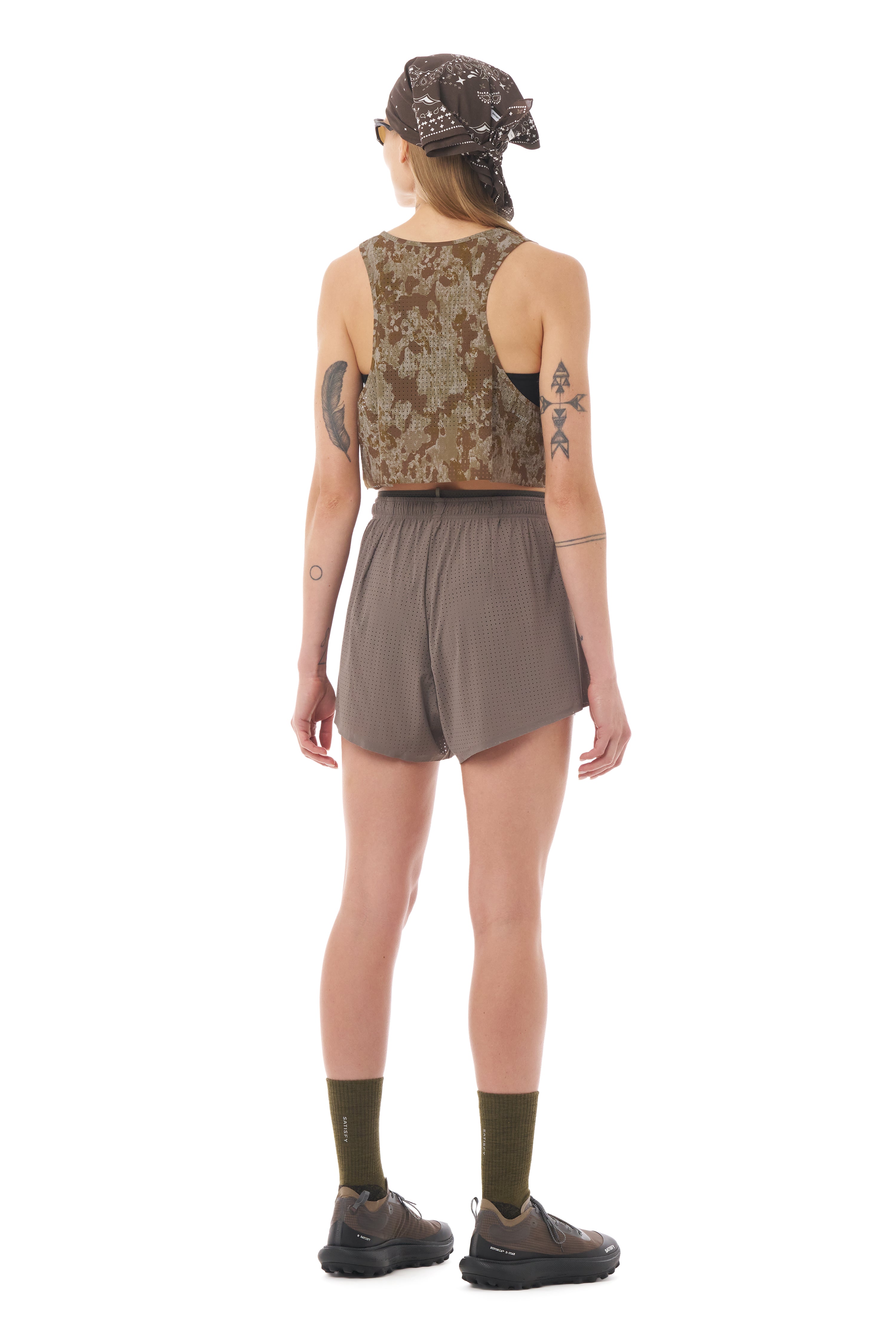 【限定】SATISFY space-oメッシュタンクトップ **グリーン** Space-O™ Singlet – SATISFY
