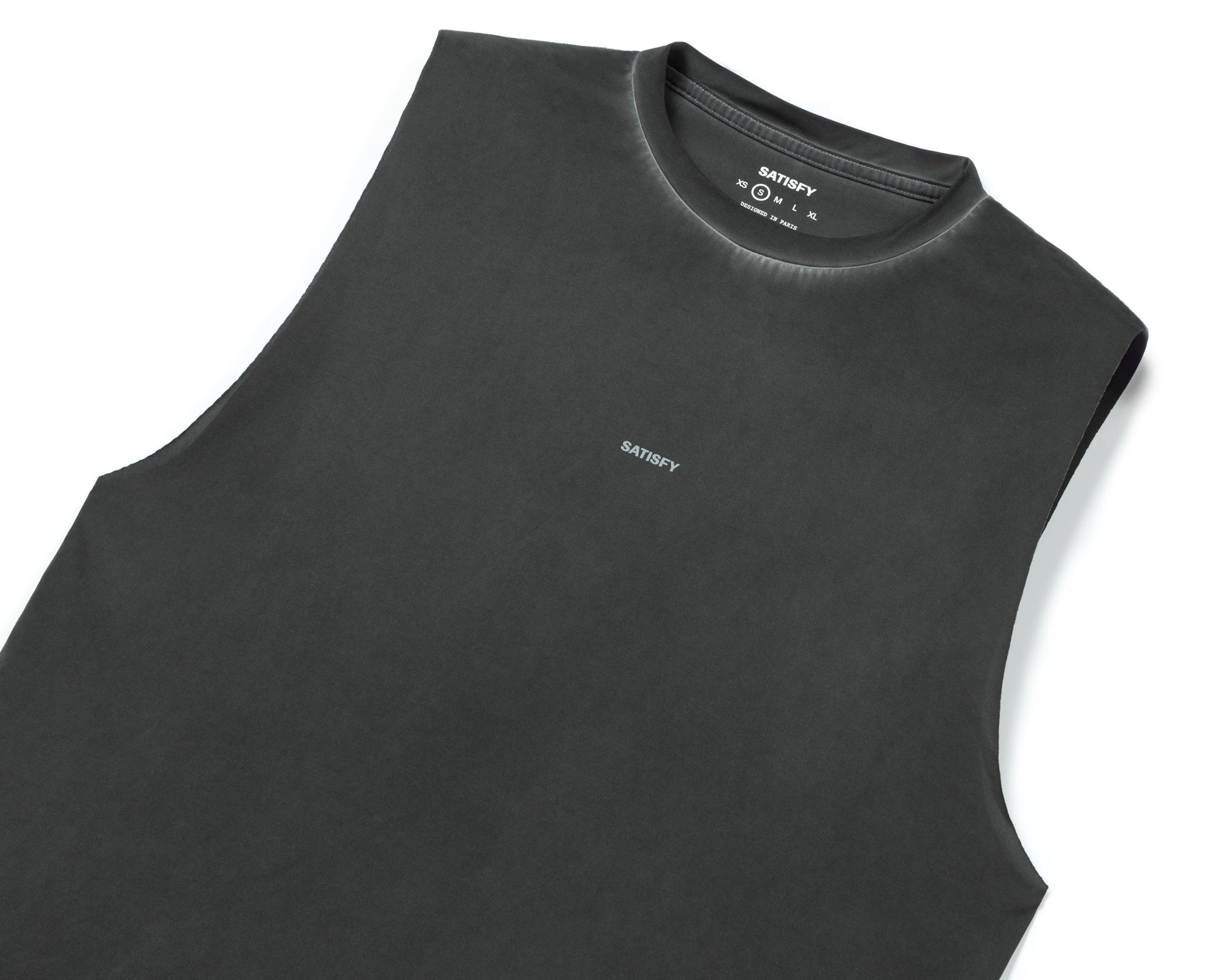AuraLite™ Muscle Tee Pigment Black – SATISFY