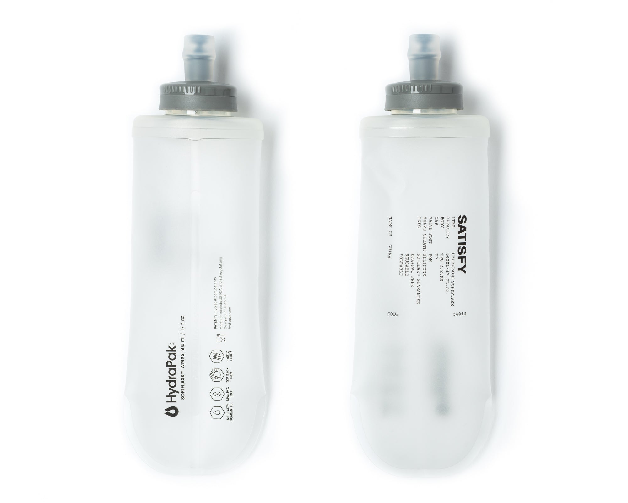 HydraPak® Soft Flask 500ml 2‑Pack