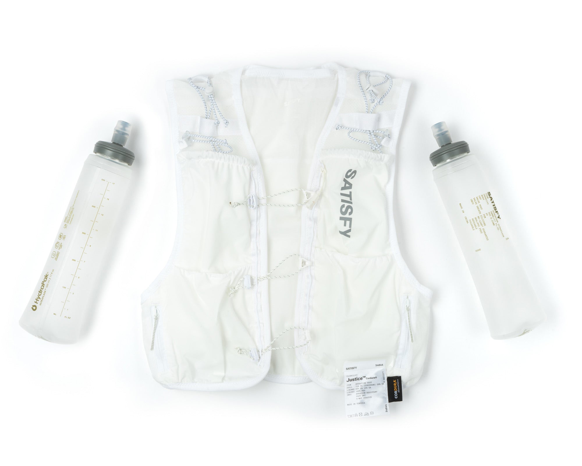 SATISFY Justice ︎HydrationVest ランニングベスト Justice™ Cordura® 5L Hydration Vest White – SATISFY