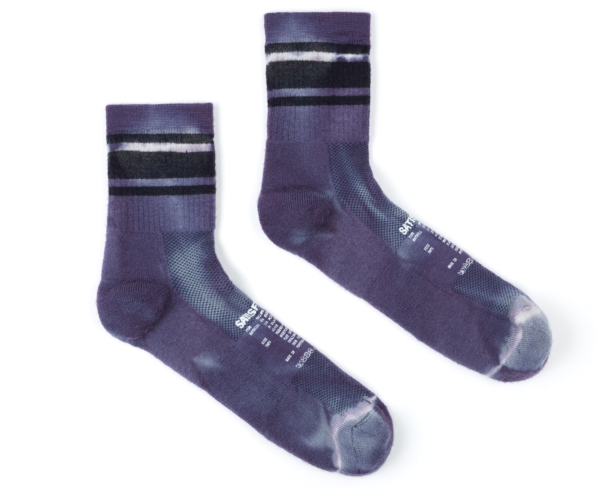 Merino Tube Socks in Deep lilac tie-dye – Satisfy